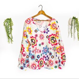 60s Costume Blouse with Balloon Sleeves